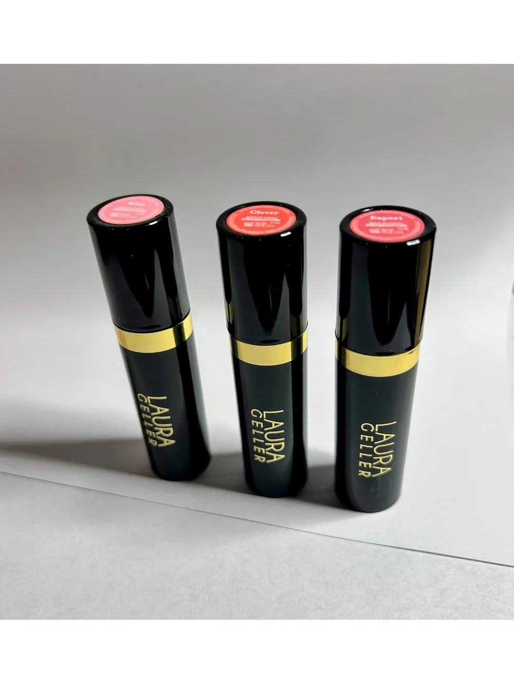 3 Laura Geller Smart Pout Transfer-Proof Lipsticks